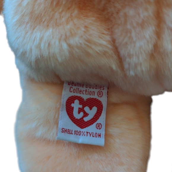 Ty Buddies Dearest The Bear Peach 14" 2001 Like New Plush Stuffed Animal Collect - Picture 4 of 5